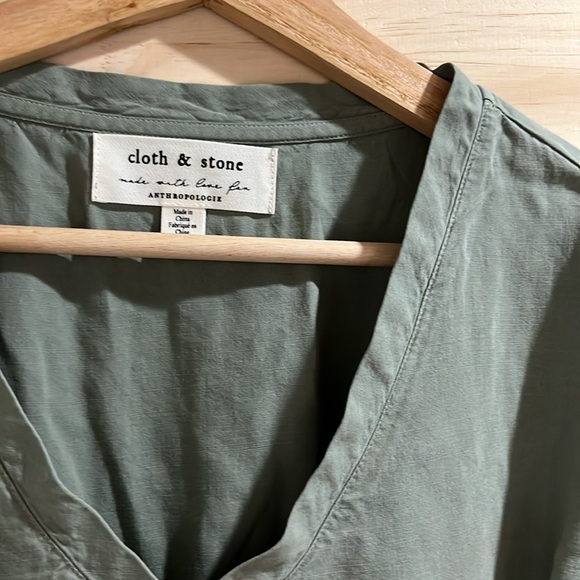 Anthropologie Cloth & Stone - Liv Tie-Front Mini Dress NWOT - S - Picture 6 of 10